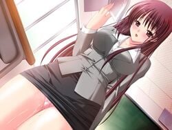 blush breasts brown_hair business_suit choco_chip classroom clothed_masturbation clothing discreet_vibrator egg_vibrator exhibitionism formal from_below fully_clothed game_cg kateikyoushi_no_onee-san large_breasts legs masturbation miniskirt onodera_rio panties pink_panties public public_vibrator pussy_juice_trail red_eyes skirt skirt_suit stealth_masturbation suit teacher thighs underwear upskirt vibrator vibrator_bulge vibrator_under_panties wet_panties