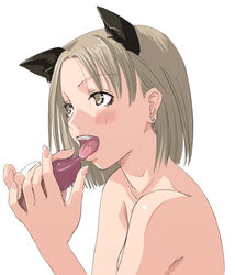 blacksmith blacksmith_(ragnarok_online) earrings fellatio female hands jewelry male mr._romance multi_ear oral original penis ragnarok_online saliva suusaidotorappu tongue topless uncensored