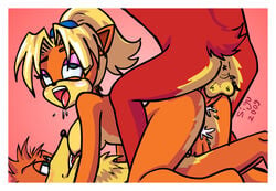 2000s_and_2010s_style 2009 ahegao anal anal_creampie anthro anus ass balls bandicoot blush brother_and_sister coco_bandicoot color crash_(series) crash_bandicoot crash_bandicoot_(series) crash_mind_over_mutant creampie crunch_bandicoot double_penetration female fur furry incest male mammal marsupial multiple_males penis sex sideboob sigu straight suckling tagme threesome tongue_out vaginal_penetration