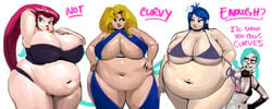 alternate_breast_size belly_overhang bikini cleavage crossover expansion fat female_only huge_belly huge_breasts jessie_(pokemon) jinx_(league_of_legends) konan league_of_legends mai_valentine morbidly_obese naruto nintendo obese obese_female overweight overweight_female plump pokemon sonier103 swimsuit thick_legs tight_clothing weight_gain wide_hips yu-gi-oh! yu-gi-oh!_duel_monsters