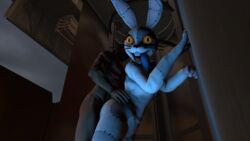 1boy 1girls 3d ass_grab costume five_nights_at_freddy's five_nights_at_freddy's:_help_wanted five_nights_at_freddy's:_security_breach from_behind furry male penetration rabbit rabbit_girl sex straight vaginal_penetration vanny vanny_(fnaf)