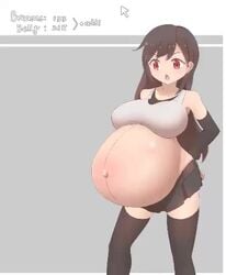 1111122 1girls animated belly_expansion big_breasts breast_expansion breasts cleavage dadouko expansion female female_only final_fantasy final_fantasy_vii huge_belly hyper_belly hyper_pregnancy large_breasts no_sound pregnant ready_to_pop solo tifa_lockhart video