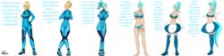 1girls bikini bimbo bimbofication blonde_hair blue_hair brainwashing breast_expansion dog_girl female hair_color_change high_heels identity_death large_breasts maid metroid navel nintendo samus_aran solo species_transformation syas-nomis transformation transformation_sequence