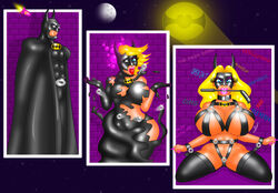 1boy ass_expansion batman batman_(series) bimbo bimbofication blonde_hair breast_expansion dc_comics dominatrix female fredrichi69 gender_transformation genderswap_(mtf) hair_color_change hair_growth huge_ass huge_breasts identity_death lingerie lip_expansion mtf_transformation navel rule_63 thick_thighs transformation transformation_sequence wide_hips