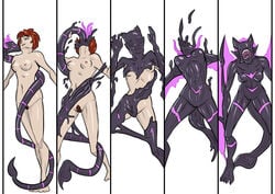 female general_sci identity_death no_eyes original_character possession skin_color_change symbiote transformation transformation_sequence