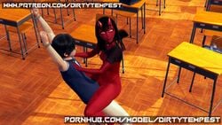 3d animated bdsm big_ass big_penis big_thighs bondage classroom clothed clothed_sex clothes clothing dirtytempest horns meru_(merunyaa) mp4 original school small_breasts sound succubus suspension teenager video video_games young