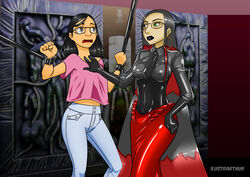 2girls corruption latex multiple_girls pre-transformation rubber vanessarubberart