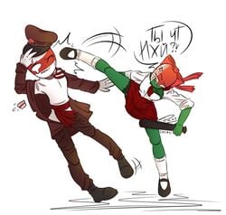 1boy 1girls belarus_(countryhumans) belarusian_flag bnr_(countryhumans) comic countryhumans countryhumans_girl red_rabbit_red_(artist) translated