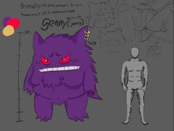 anthro blush breasts discodemon duo female fur generation_1_pokemon gengar genitals genny_(discodemon) male male/female nintendo penis piercing plump_labia pokemon pokemon_(species) purple_body pussy red_eyes slightly_chubby smile video_games