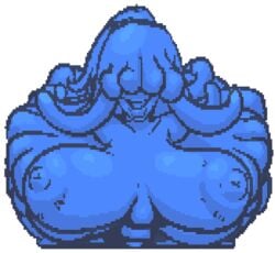 animated colored fungi_fungisson king_slime_(terraria) large_breasts long_hair monster monster_girl nipples slime tagme terraria