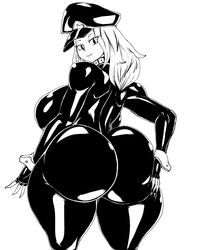 ass back_view behind_view big_ass big_breasts big_butt bodysuit breasts camie_utsushimi female female_only hero_outfit_(mha) huge_ass huge_breasts huge_butt large_ass large_breasts large_butt latex my_hero_academia shiketsu_high_school_cap shounen_jump thecon thick_ass thick_thighs thighs tight_clothing wrist_cuffs