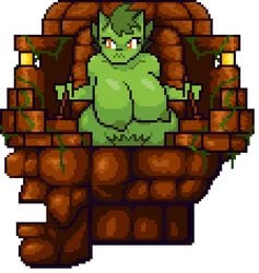 animated colored golem_(terraria) monster_girl pancaketomo tagme terraria terraria_(lewdrraria)