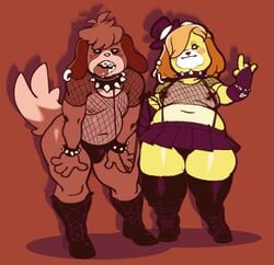 1boy 1girls animal_crossing anthro armwear ass big_ass blouse breasts brother_and_sister bulge chubby chubby_female chubby_femboy chubby_male collar digby_(animal_crossing) domestic_dog emo femboy feminine_male feminization fishnet fishnet_shirt fishnets fur furry furry_only gay girly goth humanoid incest isabelle_(animal_crossing) latex_boots lavabath nintendo opposite_sex_twins overweight_female overweight_male panties posing seductive showing_off siblings skirt slightly_chubby spiked_collar spikes straight suggestive tagme thick_thighs underwear voluptuous wide_hips