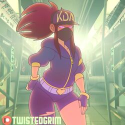 1girls 2d 2d_animation akali animated areolae breasts female female_only flashing k/da_akali k/da_series league_of_legends looking_at_viewer music nipples no_bra no_panties pink_eyes public pussy riot_games shorter_than_10_seconds shorter_than_30_seconds solo sound tagme train_interior twistedgrim undressing unzipping video