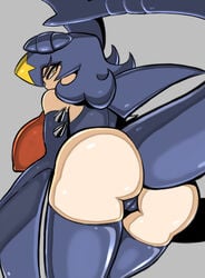 1girls ass big_breasts breasts cameltoe eye_contact female garchomp huge_breasts humanized kamuruchii leotard looking_at_viewer monster_girl nintendo pokemon pokemon_(species) pokemon_dppt solo tail thick_thighs thighhighs voluptuous wide_hips