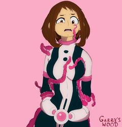 bob_cut breast_grab breasts garryswood groping imminent_rape imminent_sex my_hero_academia ochako_uraraka restrained scared shocked slime tentacle tentacle_around_breasts