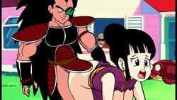 1girls animated channeldulceisis chichi color colored cum dragon_ball female green-tinted_eyewear mp4 no_sound raditz scouter tagme tinted_eyewear video video_camera