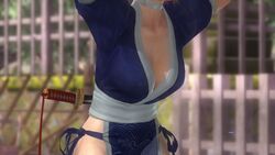 3d breasts cosplay dead_or_alive female game_screenshot honoka_(doa) japanese_clothes kasumi_(doa) kasumi_(doa)_(cosplay) revealing_clothes screenshot solo tagme