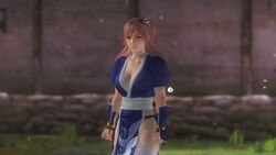 3d breasts cosplay dead_or_alive female game_screenshot honoka_(doa) japanese_clothes kasumi_(doa) kasumi_(doa)_(cosplay) revealing_clothes screenshot solo tagme