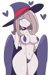 1girls big_breasts female female_only filipino filipino_female hearts jinu little_witch_academia sling_bikini solo studio_trigger sucy_manbavaran thick_thighs wide_hips witch witch_hat