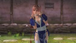 3d breasts cosplay dead_or_alive female game_screenshot honoka_(doa) japanese_clothes kasumi_(doa) kasumi_(doa)_(cosplay) revealing_clothes screenshot solo tagme