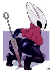 anonymouse ass cape cloak hollow_knight hornet_(hollow_knight) pussy red_cape