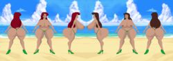 areolae ariel ariel_(the_little_mermaid) ass big_ass big_breasts bimbo breasts commission dat_ass disney disney_princess disney_villains dk female high_heels huge_ass huge_breasts huge_thighs human multiple_views nipples riffsandskulls the_little_mermaid the_little_mermaid_(1989_film) topless ursula_(the_little_mermaid) vanessa_(the_little_mermaid) wasp_waist wedding_ring