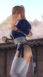 3d breasts cosplay dead_or_alive female game_screenshot honoka_(doa) japanese_clothes kasumi_(doa) kasumi_(doa)_(cosplay) revealing_clothes screenshot solo tagme