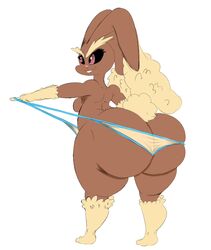 1girls armpit_hair butt female fur huge_ass large_ass lopunny neom-daddy nintendo pokémon_(species) pokemon pokemon_(species) stretched_clothing thick_thighs underwear video_games wide_hips