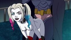 accurate_art_style alpha_male animated ass batman batman_(series) batquinn biting_lip blonde_hair bottomless butt choker clothing dc_comics dedx delalicious3 doggy_style footwear from_behind handwear harley_quinn harley_quinn_(series) kaliethva longer_than_30_seconds pale-skinned_female petite pigtails pleasure_face red_lipstick sex small_ass sound stockings straight tagme thehoaxxx twintails vaginal vaginal_penetration vaginal_sex video voice_acted