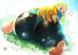 amaaay_zing barefoot big_ass big_breasts big_butt breath_of_the_wild bubble_butt feet female female_focus female_only huge_ass huge_butt long_hair nintendo princess_zelda soles the_legend_of_zelda toes zelda_(breath_of_the_wild)