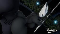 1boy 1girls 3d animated ass big_ass big_breasts completely_nude female hollow_knight hornet_(hollow_knight) male no_sound rumakis sex straight tagme team_cherry video