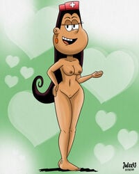 1girls barefoot black_hair breasts feet female female_only frida_puga_casagrande hips julex93 long_hair naked naked_hat nipples nude nurse_cap pussy solo solo_female solo_focus straight_hair the_casagrandes the_loud_house thick_thighs thighs wide_hips