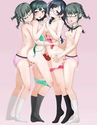 4futas areolae breasts ckockoctai clothing foursome from_behind frottage futa_on_futa futa_only futanari glasses handjob holding_hands human light-skinned_futanari light_skin love_live! love_live!_nijigasaki_high_school_idol_club love_live!_school_idol_festival_all_stars love_live!_school_idol_project mifune_shioriko nakagawa_nana nijigasaki_student_council_secretary nude pale_skin penis sex small_penis standing tagme vaginal_penetration yuuki_setsuna_(love_live!)