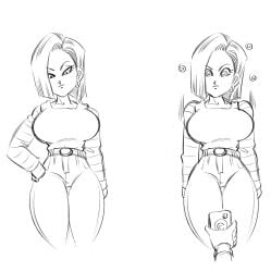 android 18 from dragon ball by funsexydragonball