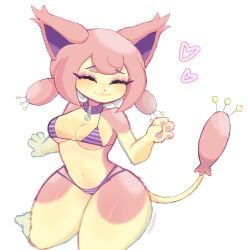 anthro ass big_ass big_breasts big_butt bikini boobs breasts butt chikomokii curvy_body female furry pokémon_(species) pokemon pokemon_rse skitty tagme thick_thighs tits wide_hips