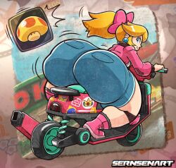 princess peach from mario (series) by sernsenart