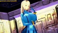 1girls 3d 3d_(artwork) alternate_breast_size beauty_mark big_breasts blonde_hair blue_eyes bodysuit breasts clothed curvaceous curvy erect_nipples female female_focus female_only half-closed_eyes hourglass_figure huge_breasts koikatsu large_breasts looking_at_viewer metroid nipples_visible_through_clothing patreon ponytail revealing_clothes samus_aran seductive seductive_look seductive_smile smile smug solo standing takeo92 text tight_clothing wide_hips zero_suit zero_suit_samus