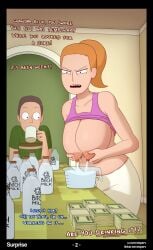 2025 angry big_ass big_breasts boobs_out bottomwear breast_grab casual casual_exposure caucasian clothing colored comic daughter_(lore) day drinking_milk english_text father_(lore) father_and_daughter female female_focus granddaughter_(lore) hi_res human incest jerry_smith lactating lactation male milk milk_bottle milk_squirt milking milking_breasts milking_self money nipple nipples offscreen_character orange_hair pink_tank_top ponytail rick_and_morty rick_sanchez shaded summer_smith tagme text tits_out topwear url white_pants wtperv