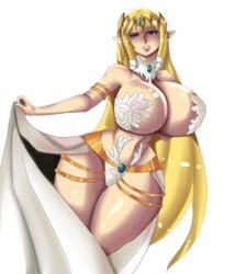 big_breasts commission female female_only hipponova huge_breasts hylian martini_(outfit) pointy_ears princess_zelda solo swimsuit the_legend_of_zelda twilight_princess wedding_dress wide_hips zelda_(twilight_princess)