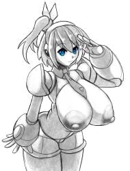 1girls female huge_breasts ichduhernz mega_man mega_man_x_dive rico_(mega_man) robot_girl solo tagme