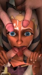 1girls ahsoka_tano blowjob clone_wars fellatio gangbang multiple_males multiple_penises rocksolidsnake star_wars tagme togruta