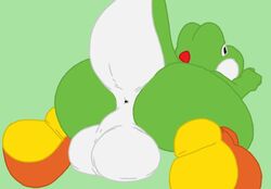 green yoshi from mario (series) by somnamg