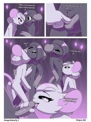 1girls 2boys anthro comic dialogue elanor_(whygena) english_text female female_anthro femboy femboy_on_female furry genderswap genderswap_(ftm) genderswap_(mtf) magic male male_anthro reggie_(whygena) rule_63 straight text whygena