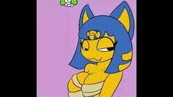 <3 <3_eyes 16:9 1boy 1girls 2d animal_crossing animated ankha anthro anthro_penetrated balls bandage bedroom_eyes big_breasts big_penis blue_hair bodily_fluids breasts cleavage clothed clothing cum cum_in_mouth cum_inside cum_on_face deepthroat dialogue duo english_text erection eyelashes felid feline fellatio female female_focus female_on_human female_penetrated forced forced_oral frame_by_frame fur genital_fluids genitals hair half-closed_eyes heart-shaped_pupils hi_res huge_penis human human_on_anthro human_penetrating human_penetrating_anthro interspecies male male/female male_human/female_anthro male_on_anthro male_penetrating male_penetrating_female mammal mistletoe mp4 narrowed_eyes nintendo oral oral_penetration penetration penile penis pink_background plant reptile seductive sex short_playtime simple_background solo_focus sound sound_warning starit text unseen_male_face uraeus vein veiny_penis video video_games widescreen yellow_body yellow_fur