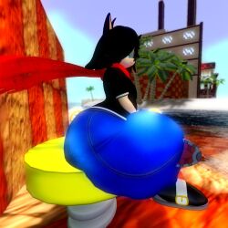 3d 3d_(artwork) anthro big_ass bouncy_spring bubble_butt dumptruck_ass femboy huge_ass male male_only original_character scarf shane_(shanepr0d_18) shanepr0d sitting spring tagme thick_thighs