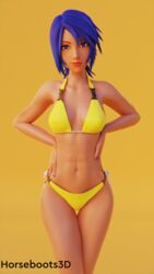 3d aqua_(kingdom_hearts) bikini blender_(software) disney horseboots3d kingdom_hearts kingdom_hearts_birth_by_sleep kingdom_hearts_iii square_enix thigh_gap