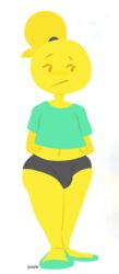 1boy booty_shorts crop_top emoji_(race) emoji_boi emojifam_(sssir8) mob_face no_outlines trap wide_hips