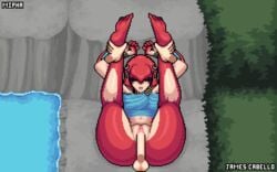 2d 2d_animation animated ankle_grab arms_above_head arms_behind_head bottomless breath_of_the_wild james_cabello legs_up link link_(breath_of_the_wild) mipha monster_girl penetration penis pixel_animation pixel_art pussy sex tagme the_legend_of_zelda vaginal_penetration yellow_eyes zora