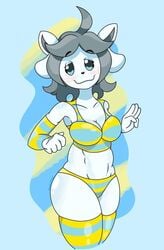 1girl 1girls female kwooby panties tagme temmie temmie_(undertale) thick_thighs undertale underwear